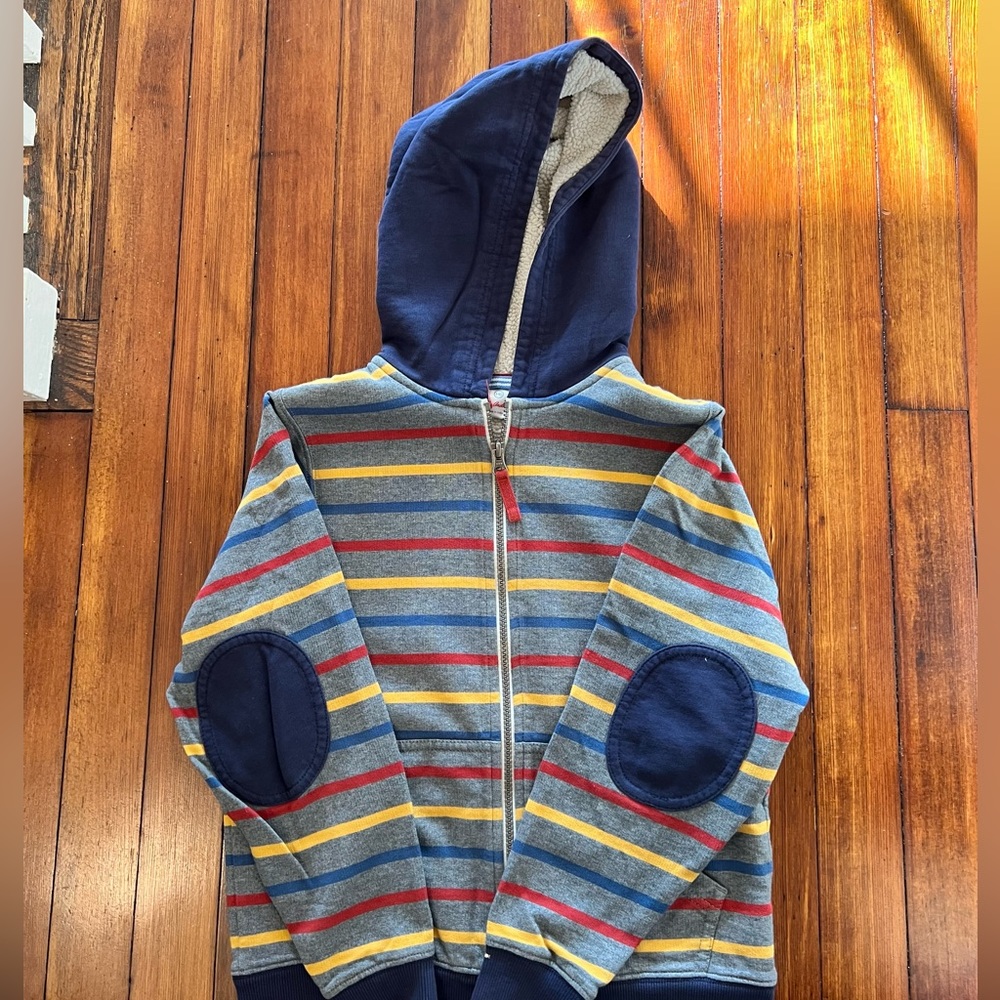 Hanna Andersson fleece lined zip up hoodie